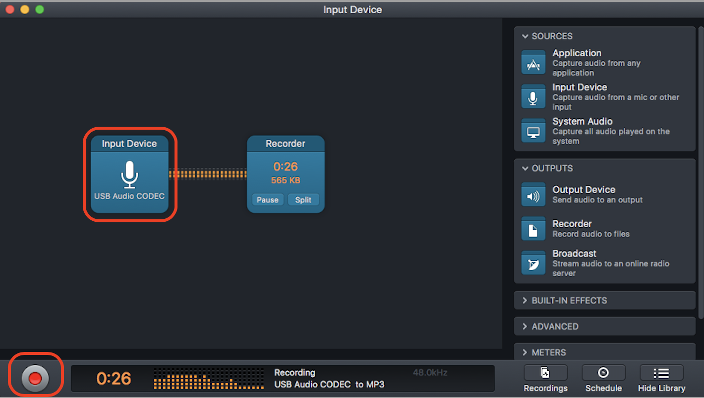 Audio Hijack menu screenshot