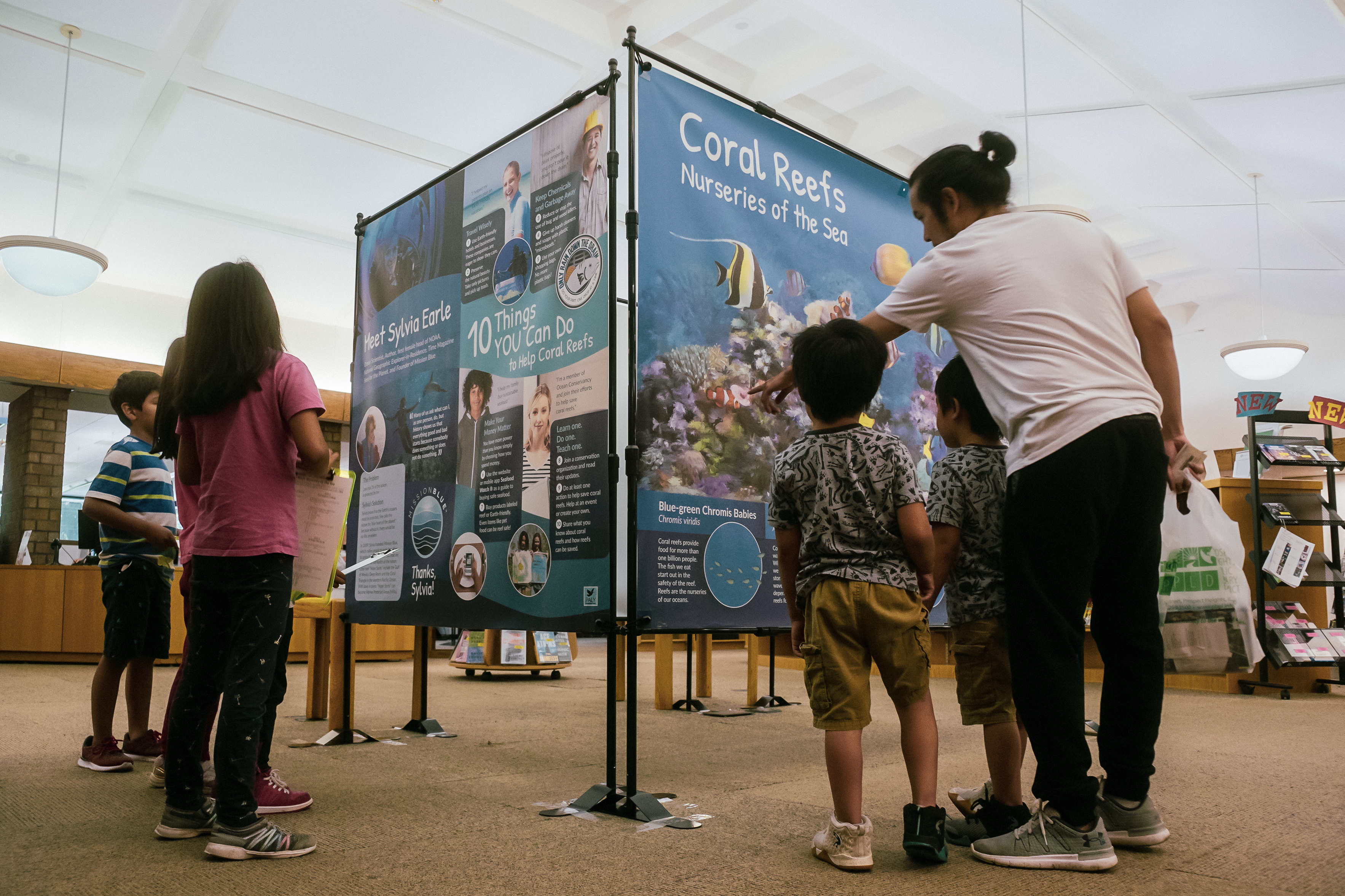 Coral Reefs Exhibit guests