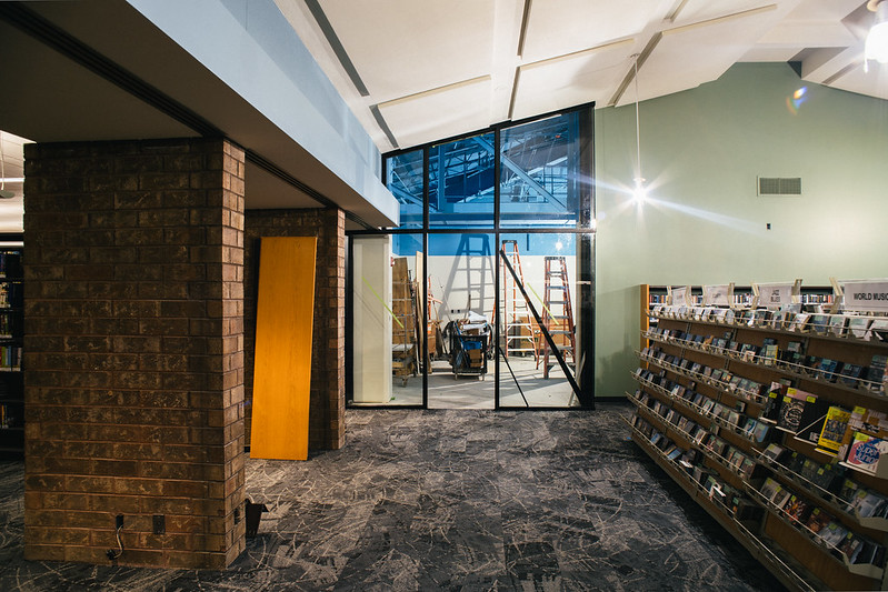 Renovation image showing the music area