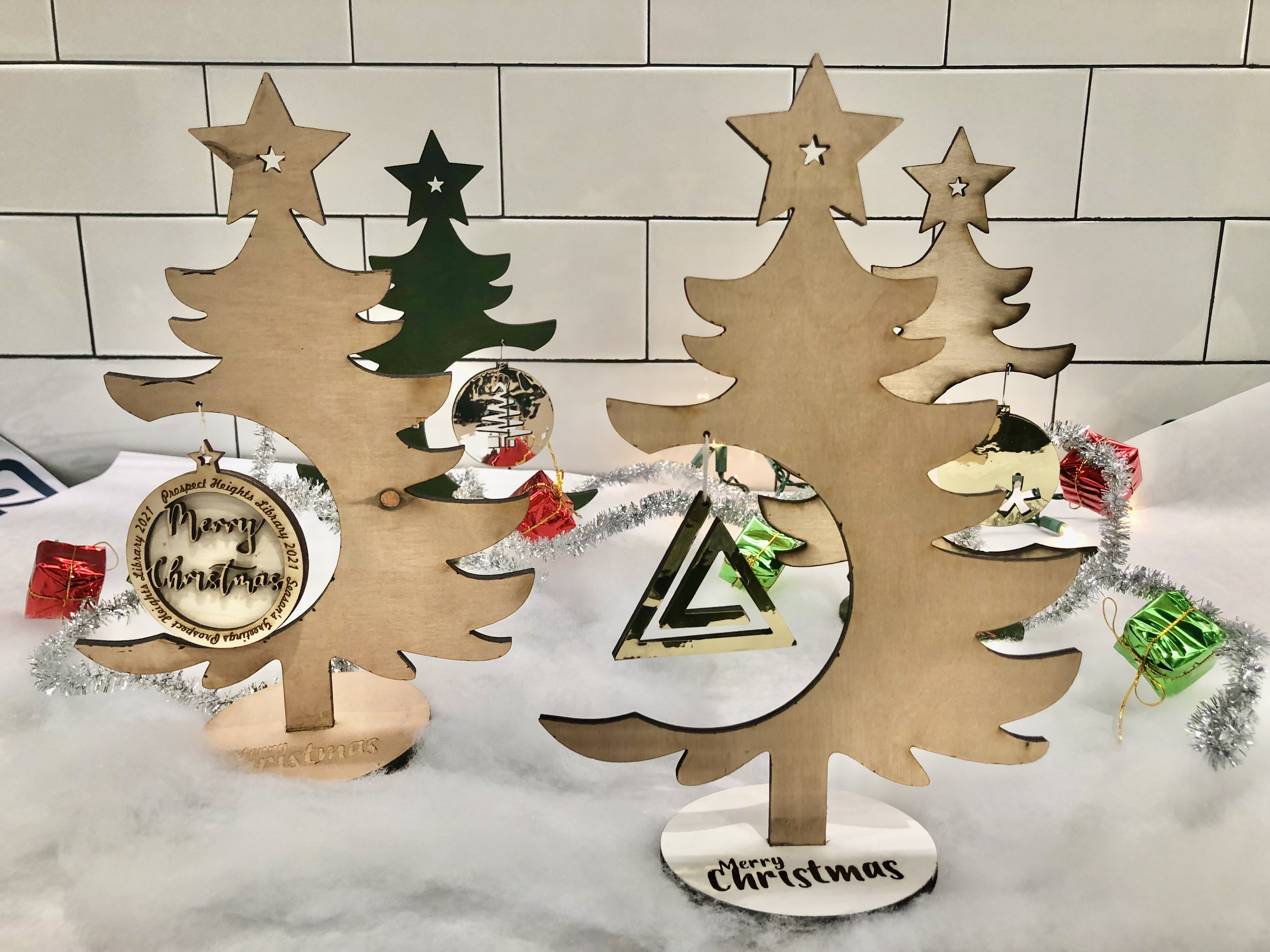Laser cut Holiday trees
