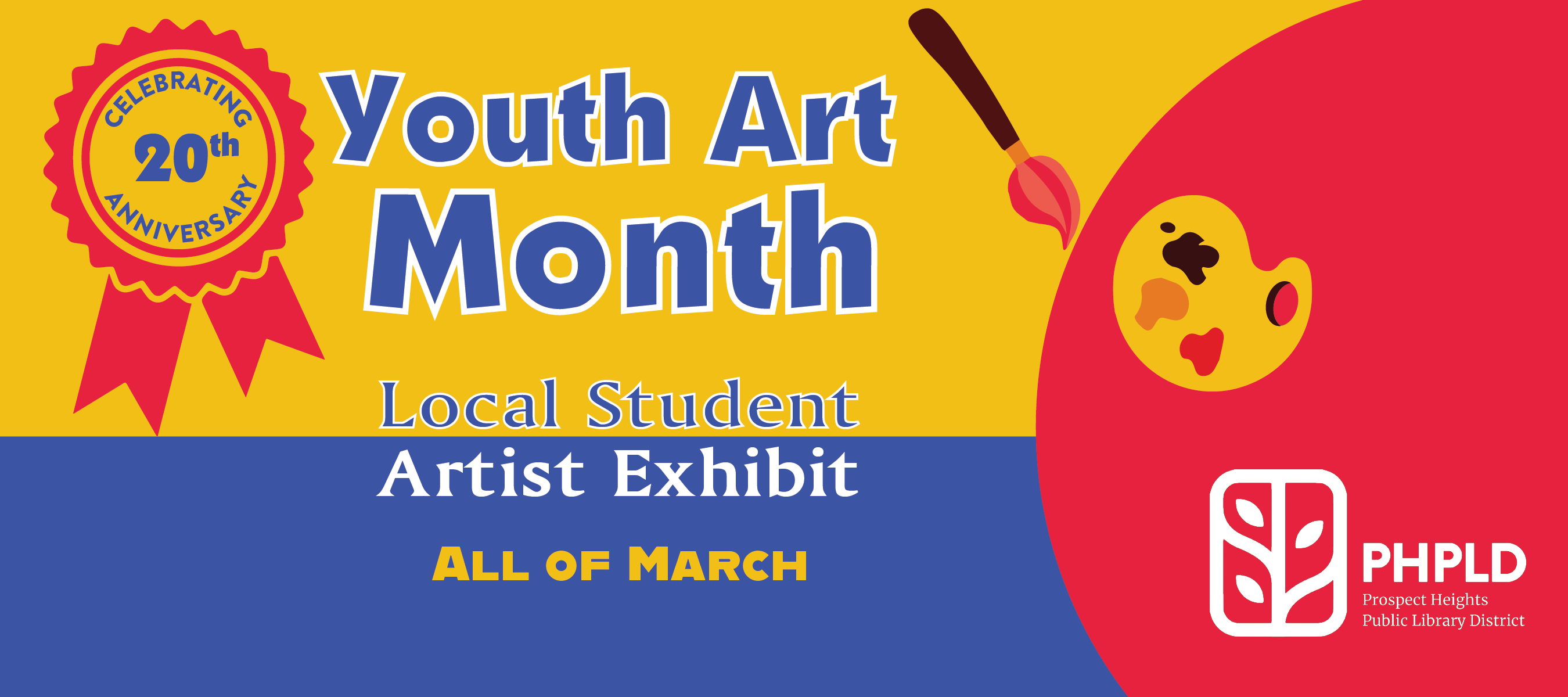 Youth Art Month, Local Artists, 20 Year Anniversary, Prospect Heights Public Library