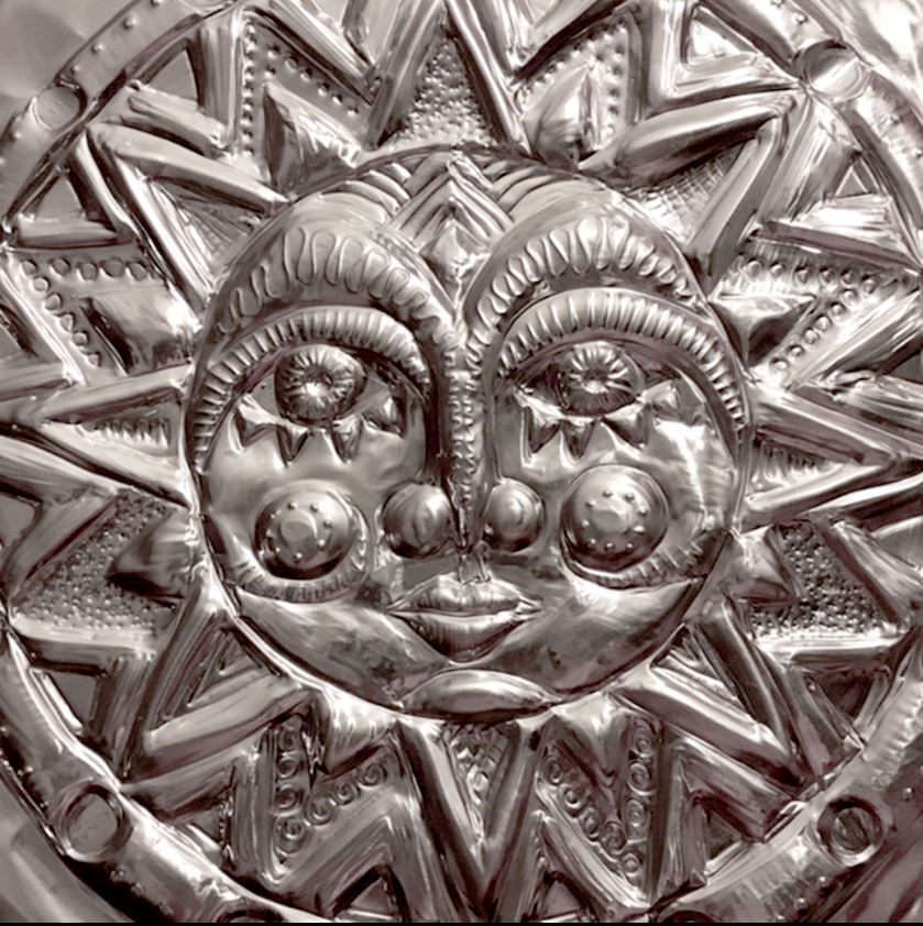 Aztec Sun Design on aluminum