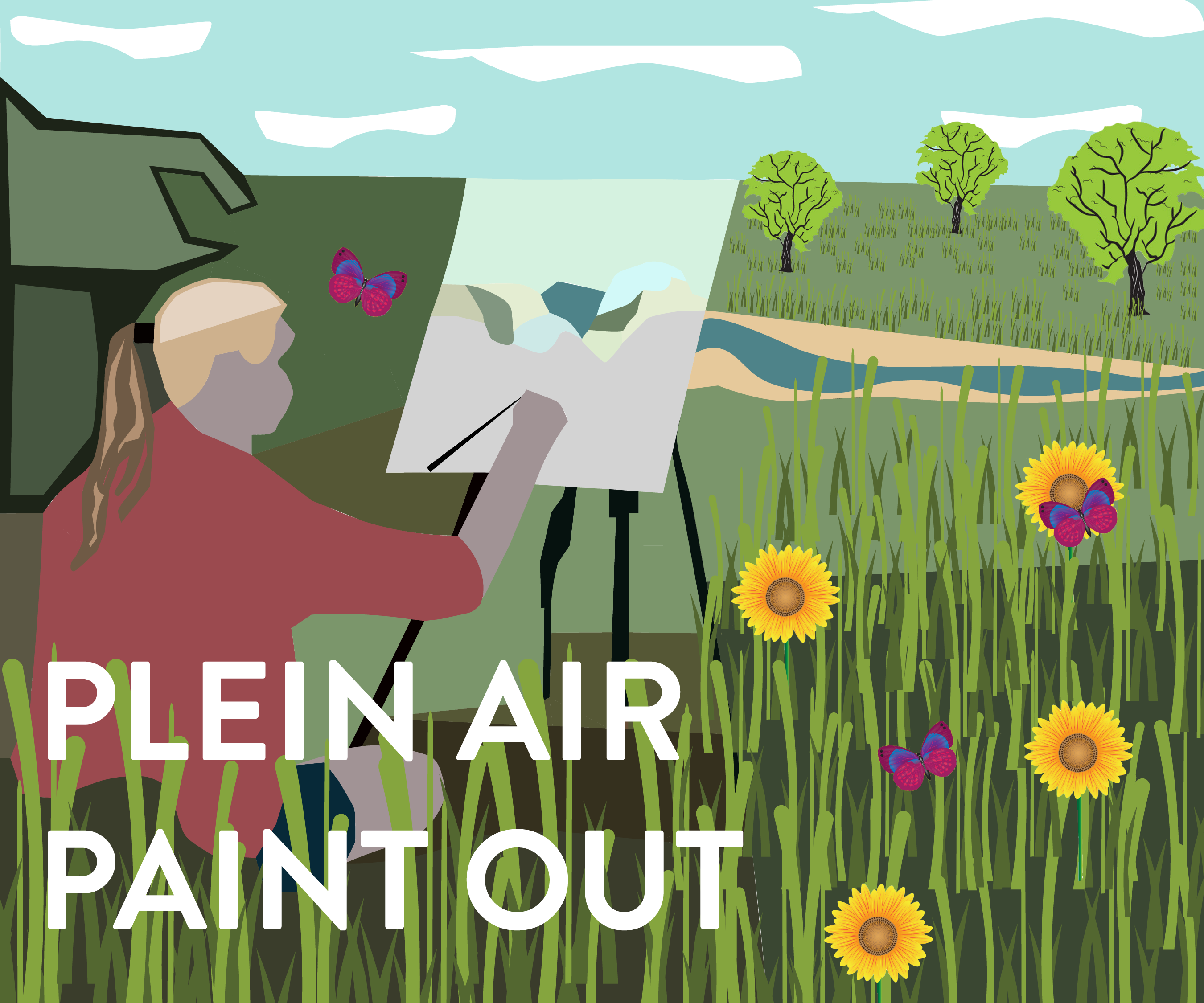 Plein air paint out, art competition, landscape, Prospect Heights Public Library