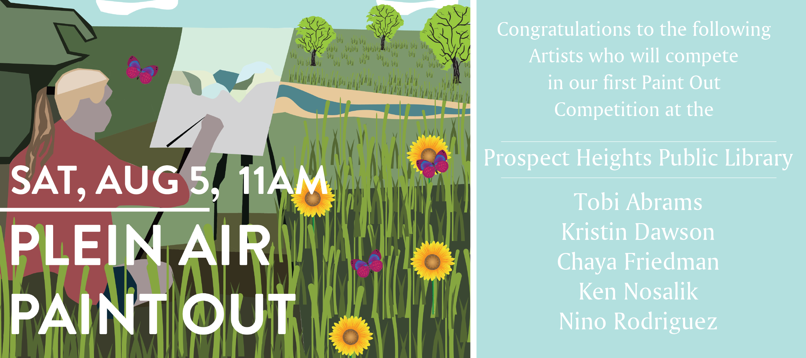 Plein Air Paint Out, Artists, Prospect Heights Public Library 