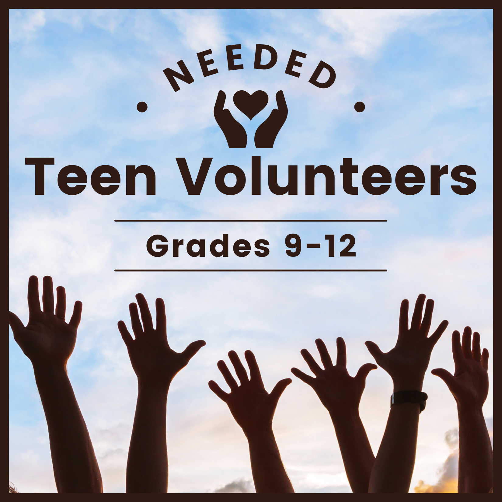 High School Volunteers Needed