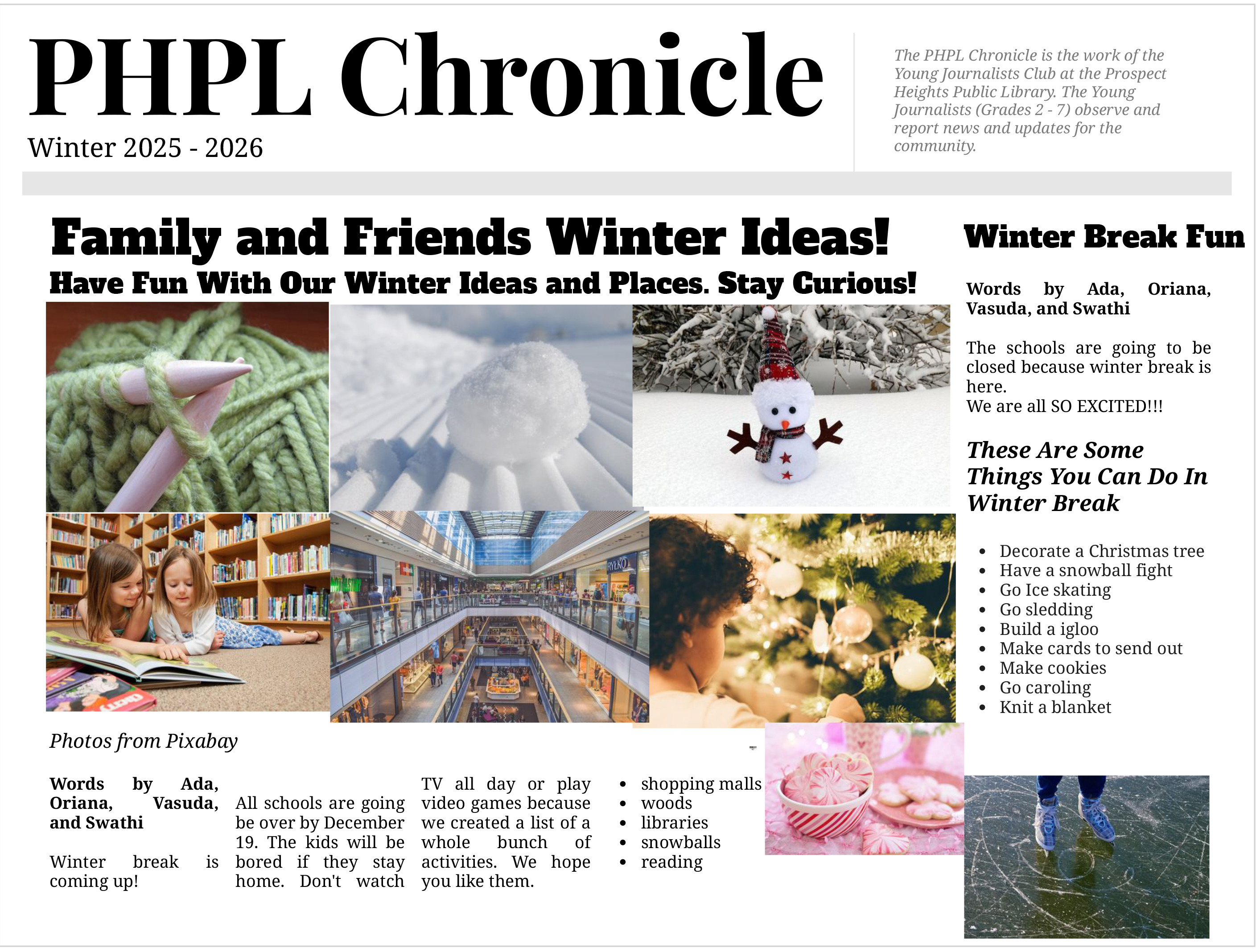 PHPL Chronicle page 1