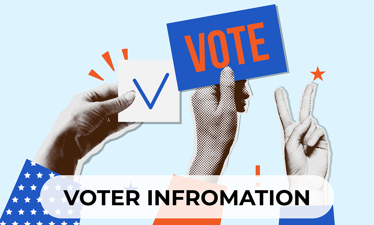 Hands holding vote signs.