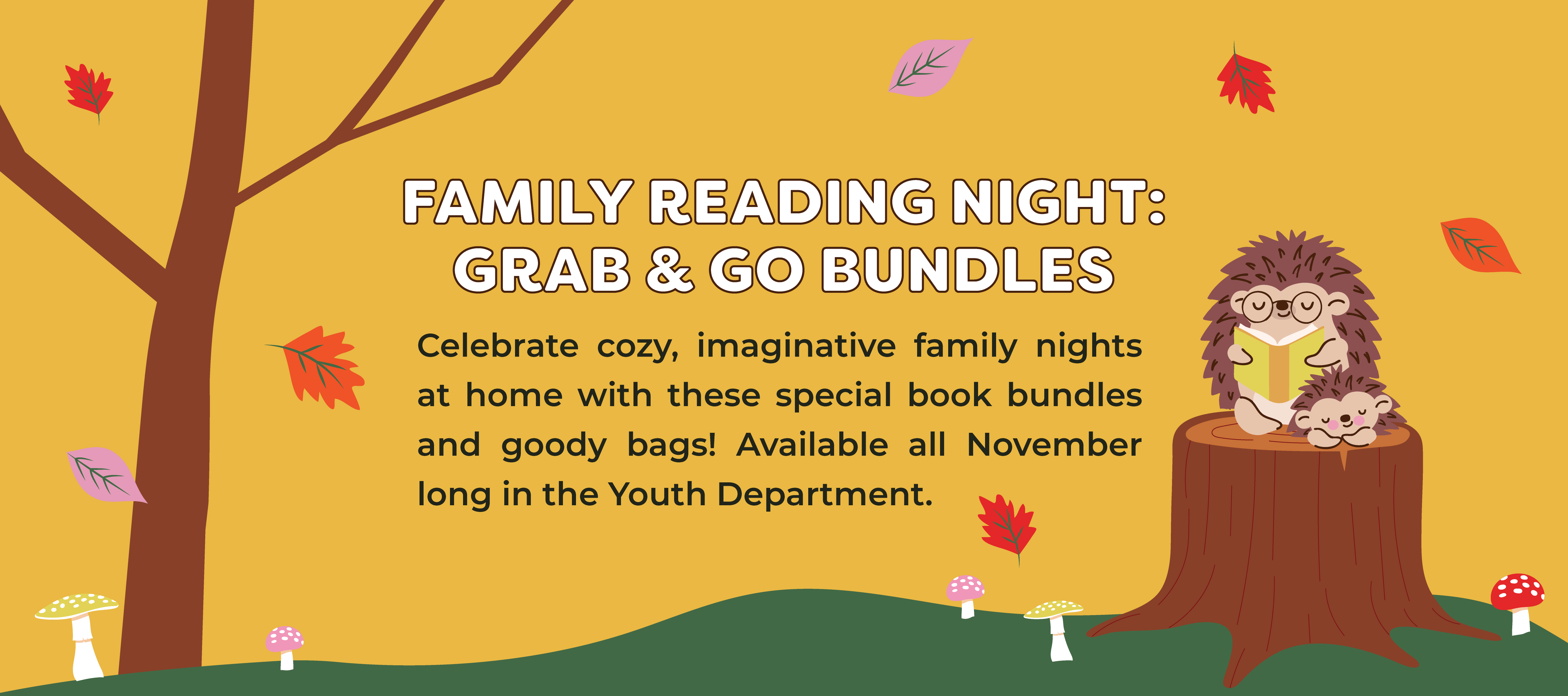 phpl, Prospect Heights Public Library, Family Reading Night, Grab and Go Bundles, family time, family activity, read together, Youth, Teen, Adult
