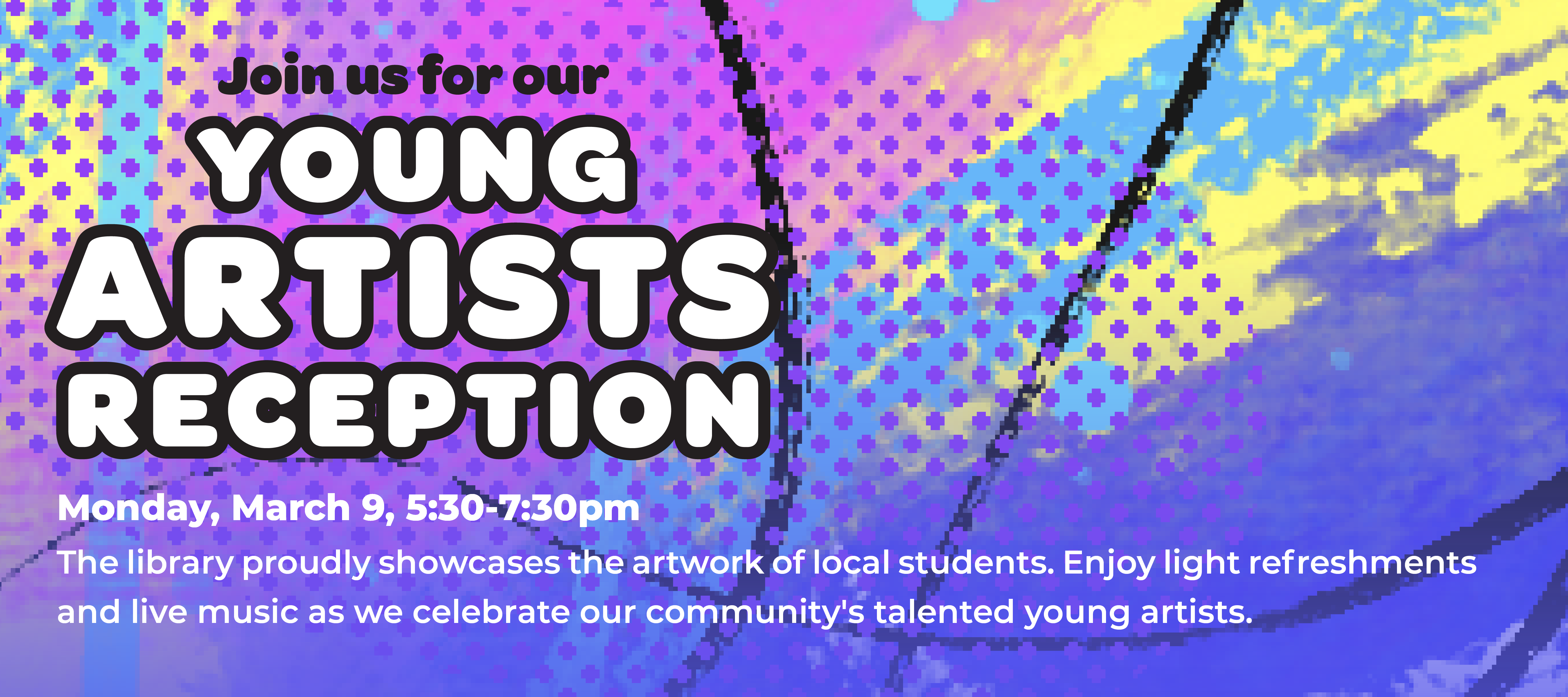 Bright colored abstract art.