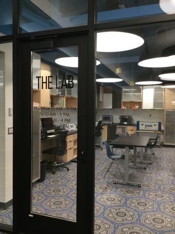 a photo of the LAB space in the library