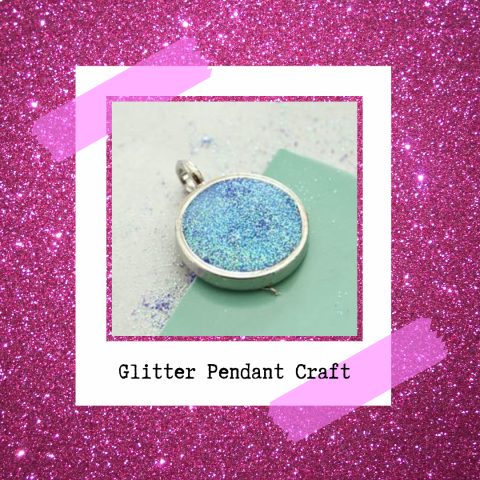 glitter pendant craft