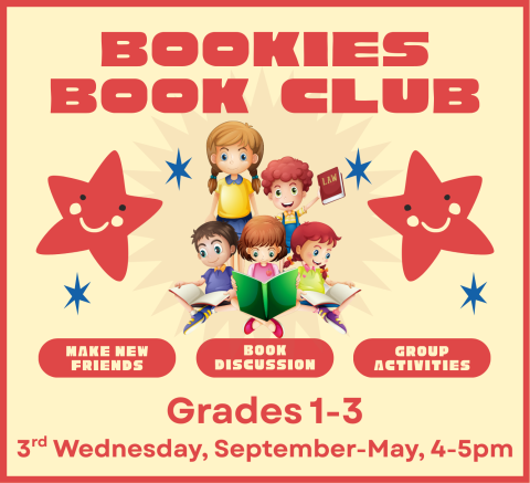 Bookies Book Club, prospect heights public library, prospect heights, book club, kids, reading, activities, fun, book talk, make new friends