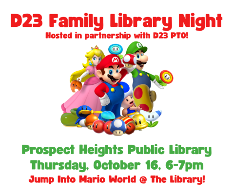 school partnership, family fun, family library night, prospect heights 