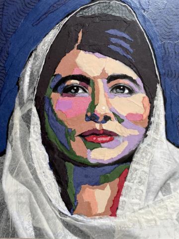 Malala collage portrait 