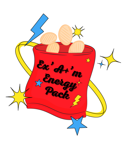 a packet of chips with the words ex'a+' m energy pack