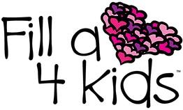 Text stating Fill a Heart 4 Kids