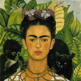 Self-Portrait with Thorn Necklace and Hummingbird, 1940.