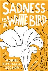 Mustard yellow cover with the title and authors name in white print and a large white llilly.