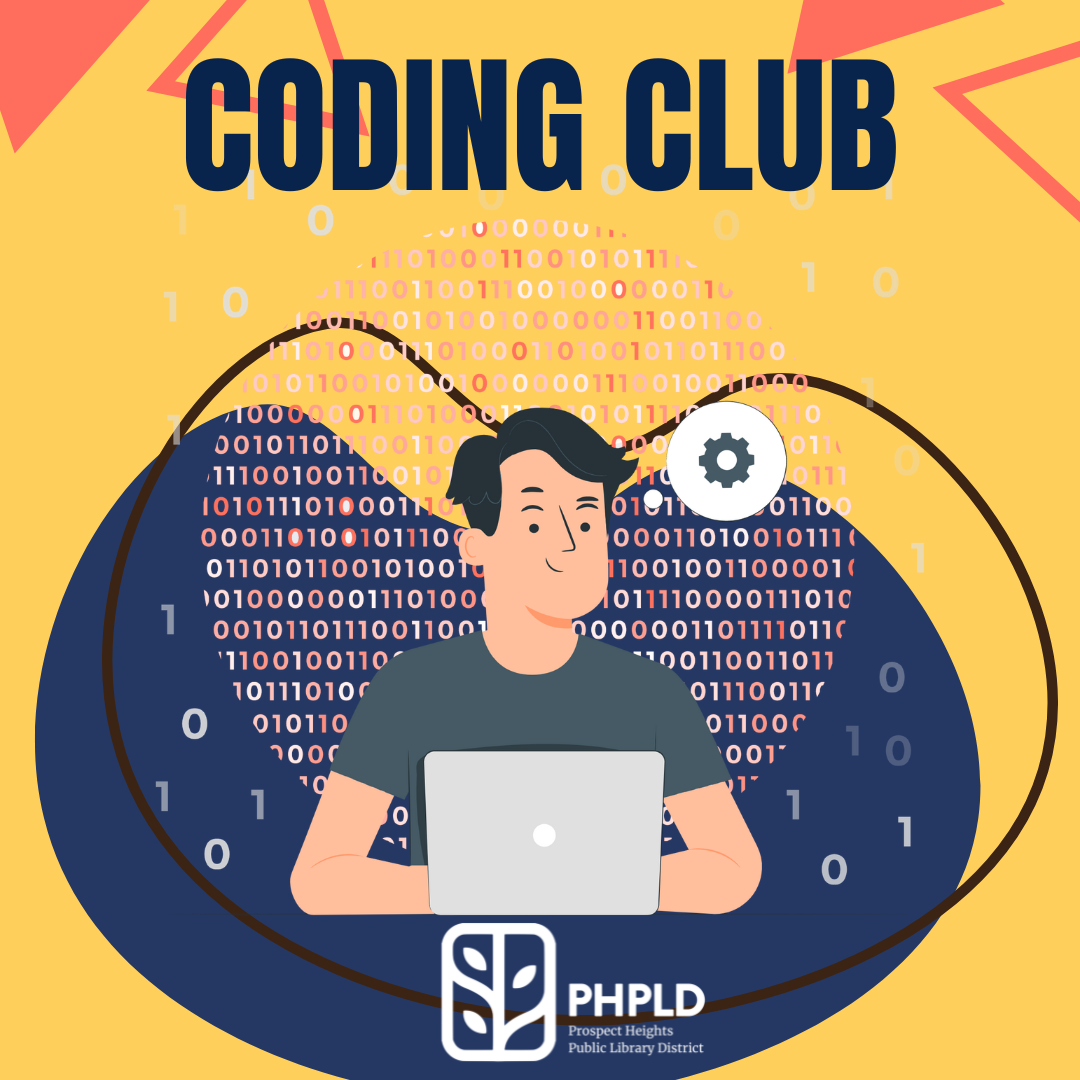 Person at a laptop, with binary code behind them.