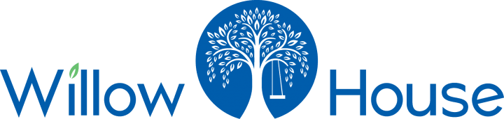 Text stating Willow House accompanying an image of a tree