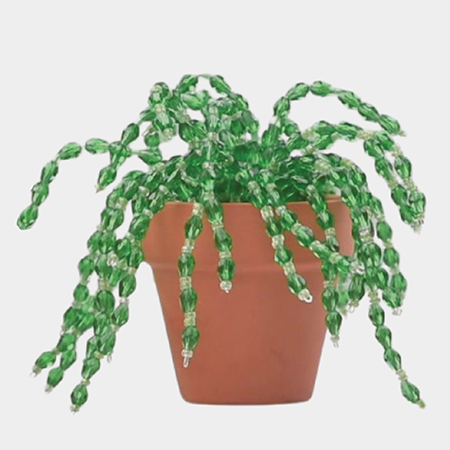 beaded plant, kids program, kids library program, prospect heights library, library program, crafts