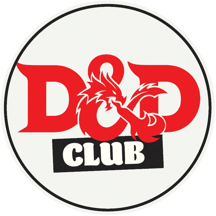 the Dungeons and Dragons logo accompanied by D&D Club