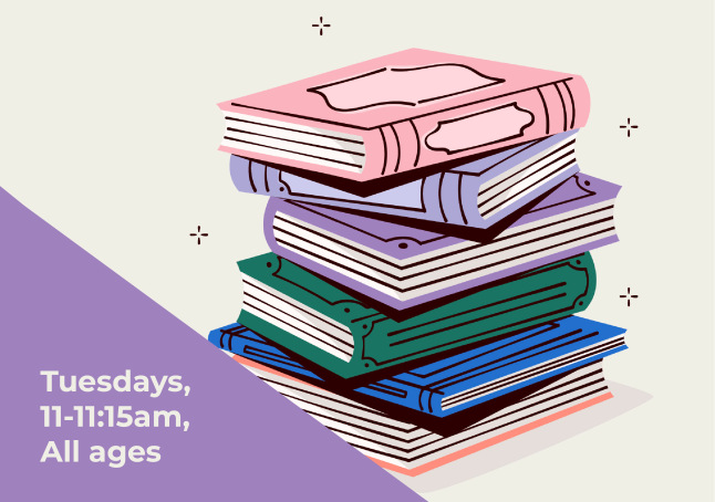 Stack of illustrated books.